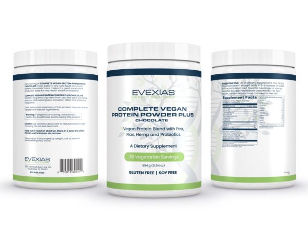 Complete Vegan Protein Powder Plus Chocolate (30 Servings 31.54oz) - Imagen 2